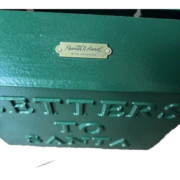 Letters To Santa Mailbox Evergreen Hearth & Hand with Magnolia NEW Green‎ Metal - Picture 6 of 10